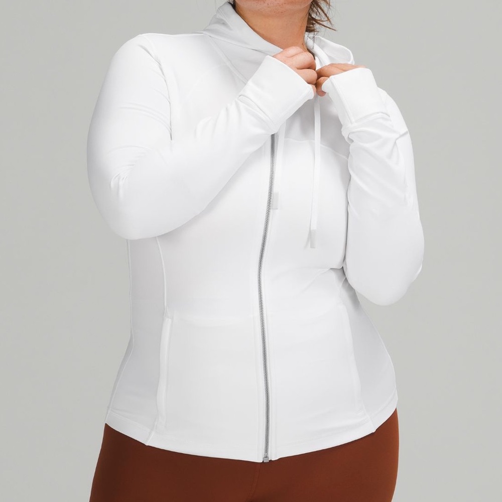Lululemon || Hooded Define Jacket Mesh *Nulu || White || 0 || NWT ||